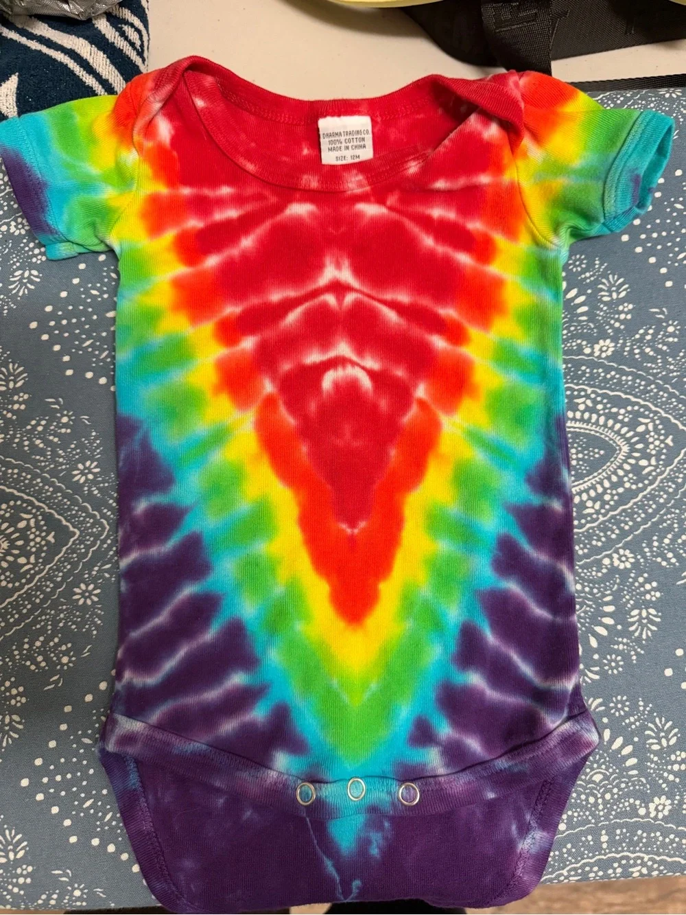 Vibrant Tie-Dye Rainbow Baby Onesie